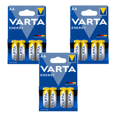 12 st R-06 LR06 AA 1,5 V Varta Energy alkaliska batterier