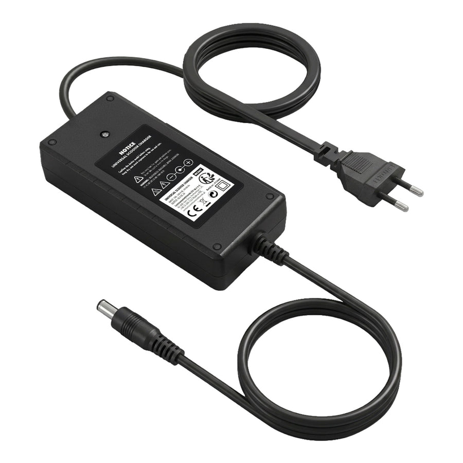 Universell laddare/nätadapter från Maclean Energy, för elsparkcyklar, 42 V DC, 2 A, max 85 W, snabbladdning, 6 kontakter, MCE667