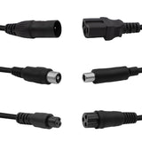 Universell laddare/nätadapter från Maclean Energy, för elsparkcyklar, 42 V DC, 2 A, max 85 W, snabbladdning, 6 kontakter, MCE667