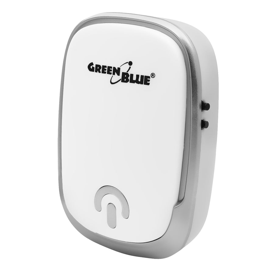 GreenBlue trådlös dörrklocka, 38 melodier, 90 dB, vit, räckvidd upp till 200 m, GB404 W