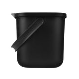 6-liters behållare för bioavfall, svart, Bini Practic + 5 st. kolfilter Practic