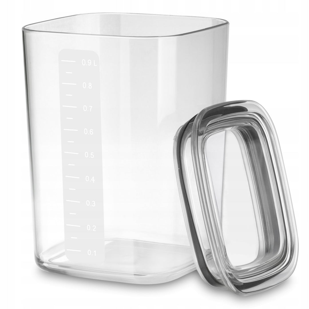 Practic-förvaringsburkar för lösa livsmedel, volym 0,6 l, 0,9 l, 1,5 l, lock med tätning,