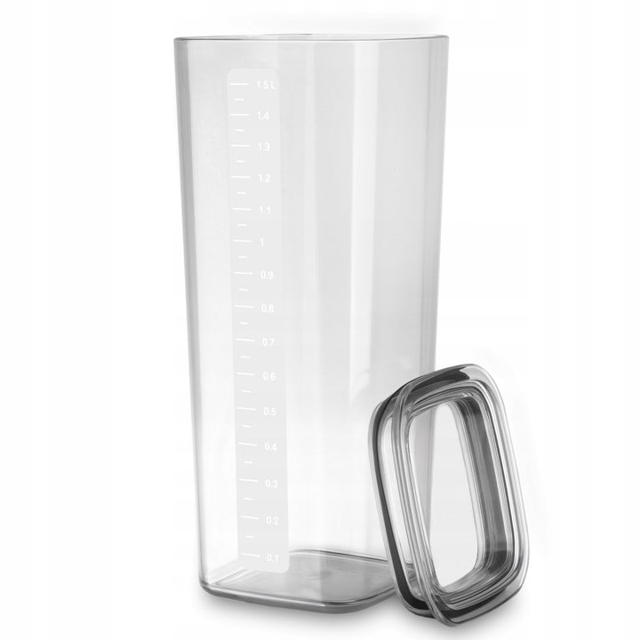 Practic-förvaringsburkar för lösa livsmedel, volym 0,6 l, 0,9 l, 1,5 l, lock med tätning,