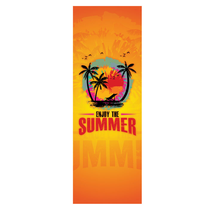 Klassisk solstol i bokträ GreenBlue GB183 med trycket ”Enjoy The Summer”, 2 st