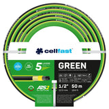 Slangvagn Cellfast Aluplus 1/2" 60 m + trädgårdsslang Cellfast Green ATS2 1/2" 50 m + set med rak sprinkler Cellfast Basic 1/2"