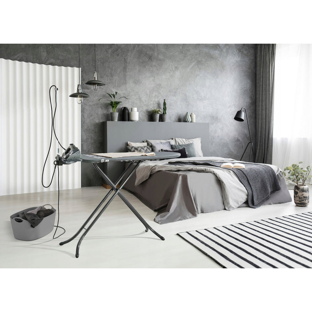 Leifheit Air Board M Black Plus strykbräda, reflekterar värme och ånga, höjdjusterbar, 72485