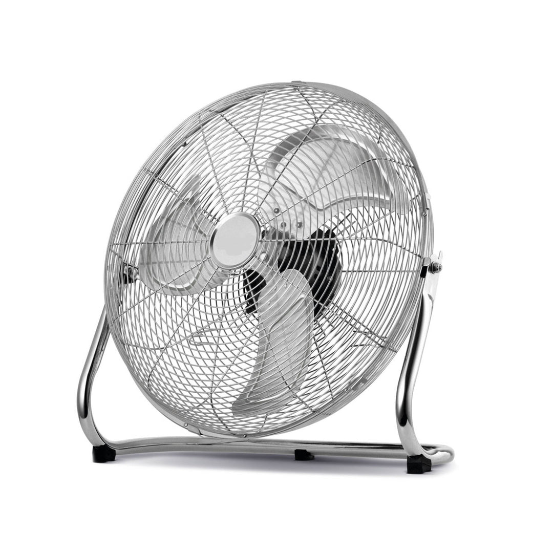 Golvfläkt från HanksAir, effekt 80 W, 3 hastighetslägen, tillverkad av förkromat stål, diameter 40 cm, slanglängd 1,5 m, W021