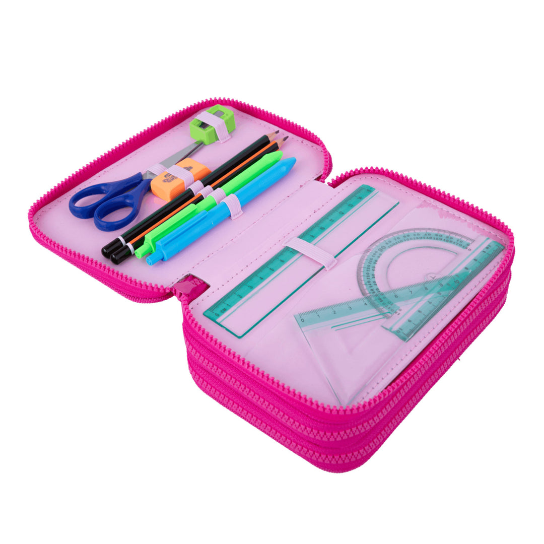 Hello Kitty Coolpack-skolset, ryggsäcken Jerry med 3 fack (15"), pennfodralet Jumper 3 med tillbehör samt en sportväska för skor