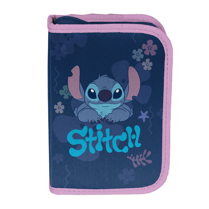 Stitch Paso-skolset, ryggsäck med två fack, reflekterande detaljer och förstärkt ryggstöd, pennfodral utan tillbehör men med fästen för skrivtillbehör, skopåse som kan hängas på ryggen, DS26XX