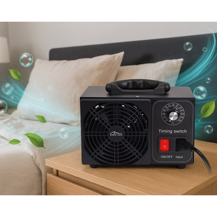 Professionell ozongenerator för desinfektion och luftrening, Mediatech, Ozonproduktion: 60 000 mg/h, TIMER, Effekt: 140 W, metallhölje