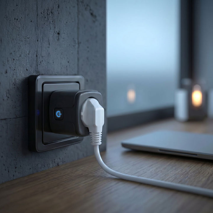 GreenBlue WiFi-styrd eluttag, Android/iOS/Alexa/Google Home, timer, effektmätare, max 16 A/3840 W, GB735 B, 2 st