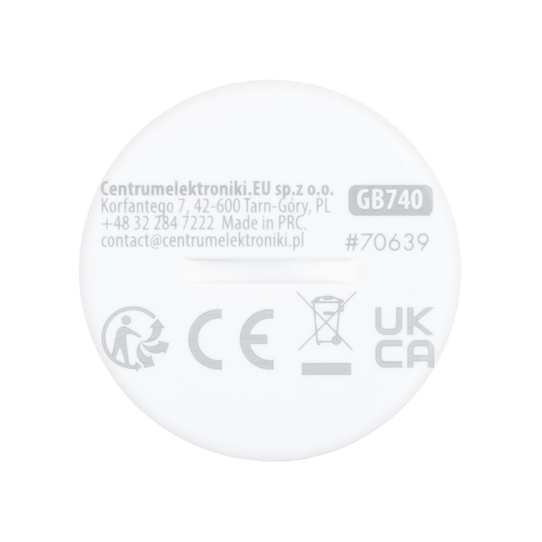 Trådlös rörelsesensor Zigbee Tuya GreenBlue, Android/iOS, CR2450 DC 3,0 V, detekteringsvinkel 120° / upp till 8 m, GB740, 2 stycken