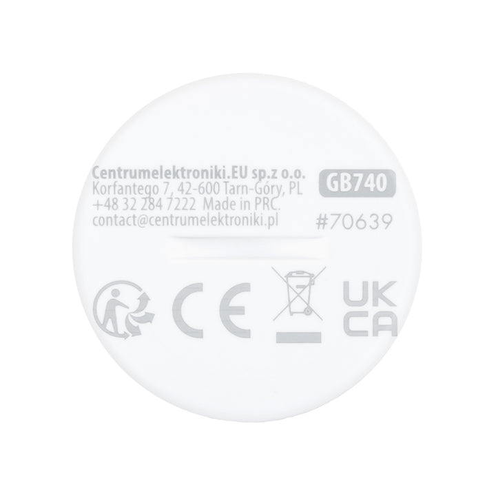 Trådlös rörelsesensor Zigbee Tuya GreenBlue, Android/iOS, CR2450 DC 3,0 V, detekteringsvinkel 120° / upp till 8 m, GB740, 2 stycken