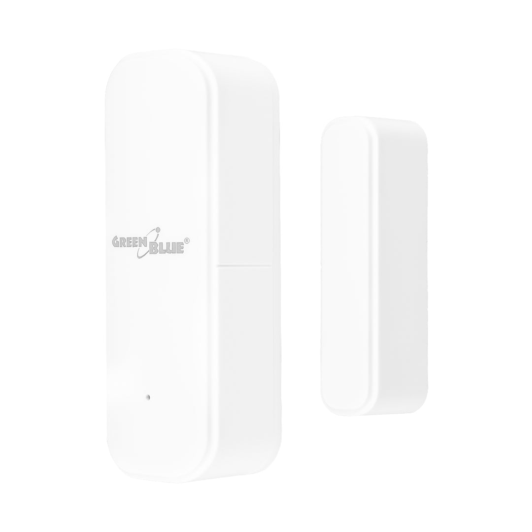Trådlös kontaktor/öppningssensor med WiFi från GreenBlue, Android/iOS, för dörrar/fönster, 3,0 V DC, LR03x2, GB479 W, 2 set