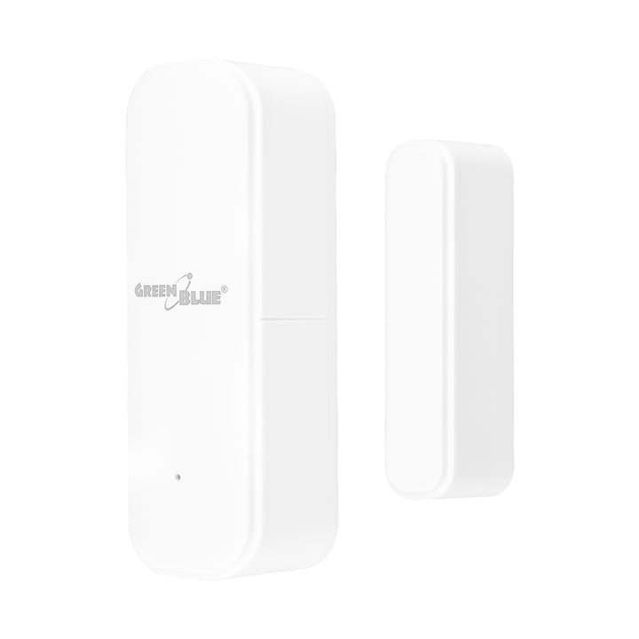 Trådlös kontaktor/öppningssensor med WiFi från GreenBlue, Android/iOS, för dörrar/fönster, 3,0 V DC, LR03x2, GB479 W, 2 set