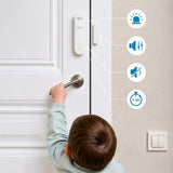 Trådlös kontaktor/öppningssensor via WiFi från GreenBlue, Android/iOS, för dörrar/fönster, 3,0 V DC, LR03x2, med larm, GB478, 2 set
