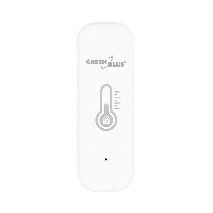 GreenBlue WiFi-sensor för temperatur och luftfuktighet, Android/iOS/Alexa/Google Home, 3,0 V DC, LR03x2, GB737, 2 stycken