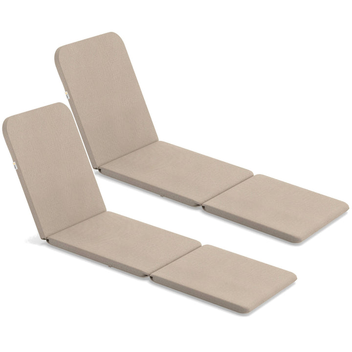 Kudde till solstol Jaipur, färg: beige, tyg S-550 melange, storlek 190x60 cm, två fästsystem, vattentät, kan tvättas i sin helhet, melange S-21, 2 stycken
