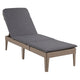 Justerbar trädgårdssolstol Jaipur Sun Lounger i färgen cappuccino + kudde till Jaipur-solstolen, färg mörkgrå, tyg S-500, storlek 190x60 cm
