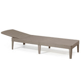 Justerbar trädgårdssolstol Jaipur Sun Lounger i färgen cappuccino + kudde till Jaipur-solstolen, färg beige, tyg S-550 Melange, storlek 190x60 cm