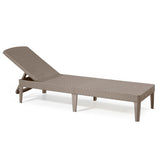 Justerbar trädgårdssolstol Jaipur Sun Lounger i färgen cappuccino + kudde till Jaipur-solstolen, färg beige, tyg S-550 Melange, storlek 190x60 cm