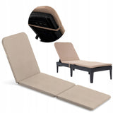 Justerbar trädgårdssolstol Jaipur Sun Lounger i färgen cappuccino + kudde till Jaipur-solstolen, färg beige, tyg S-550 Melange, storlek 190x60 cm