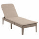 Justerbar trädgårdssolstol Jaipur Sun Lounger i färgen cappuccino + kudde till Jaipur-solstolen, färg beige, tyg S-550 Melange, storlek 190x60 cm