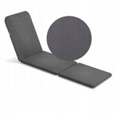 Justerbar trädgårdssolstol Jaipur Sun Lounger i grafit + kudde till Jaipur-solstolen, mörkgrå, tyg S-500, storlek 190x60 cm
