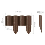 Cellfast trädgårdsstaket, träimitation, frostbeständigt, längd 7,2 m, färg brun, 34-031