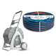 Vagn för trädgårdsslang 1/2" 45 m + Trädgårdsslang Vartco Light Blue 1/2" 20 m Agaplast