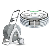 Trädgårdsslangvagn + trädgårdsslang Vartco Silver 1/2" 30 m Agaplast