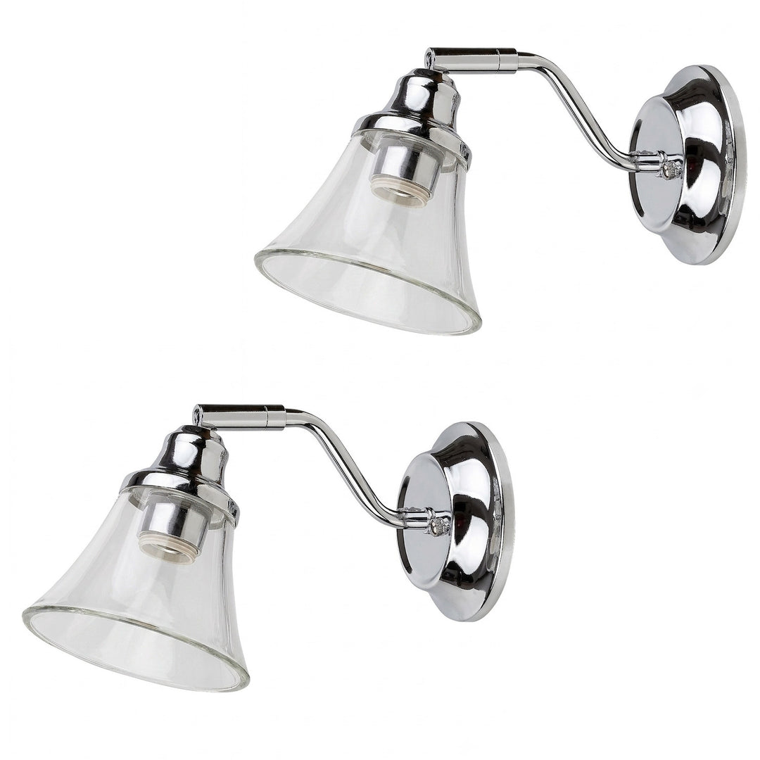 Badrumsvägglampa RABALUX ANTOINE 3207 E14 IP44, 2 st