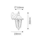 Utomhuslampa Velence Rabalux 8201, vit, E27, max 60 W, klassisk stil, 2 st