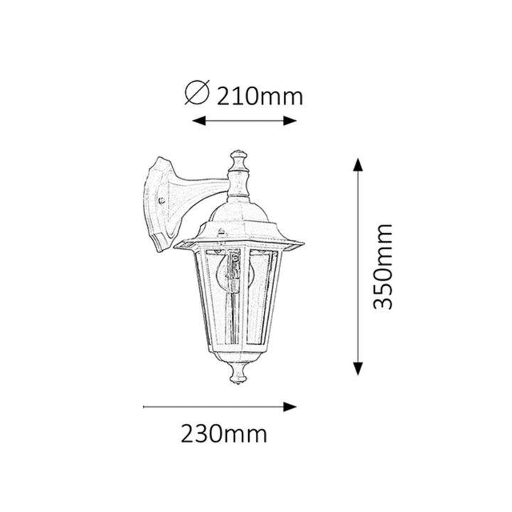 Utomhuslampa Velence Rabalux 8201, vit, E27, max 60 W, klassisk stil, 2 st