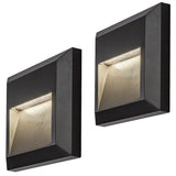 Rabalux-lampa, väggmonterad, utomhus, LED 4 W, antracit, Trento, 2 st.