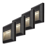 Rabalux-lampa, väggmonterad, utomhus, LED 4 W, antracit, Trento, 4 stycken