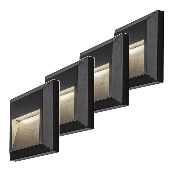 Rabalux-lampa, väggmonterad, utomhus, LED 4 W, antracit, Trento, 4 stycken