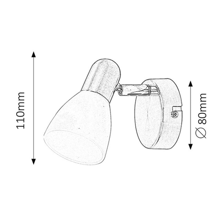 Soma spot-lampa E14, max 40 W, satin krom, opal 6301, 2 stycken