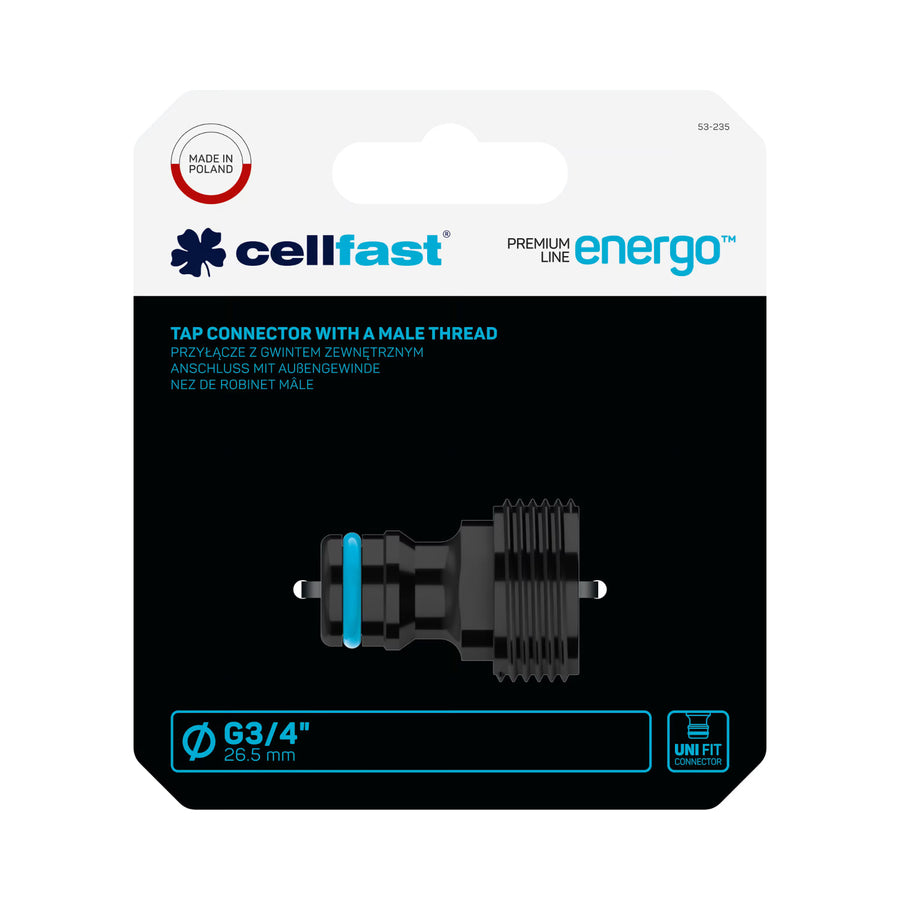 Cellfast ENERGO G3/4''-anslutning med utvändig gänga