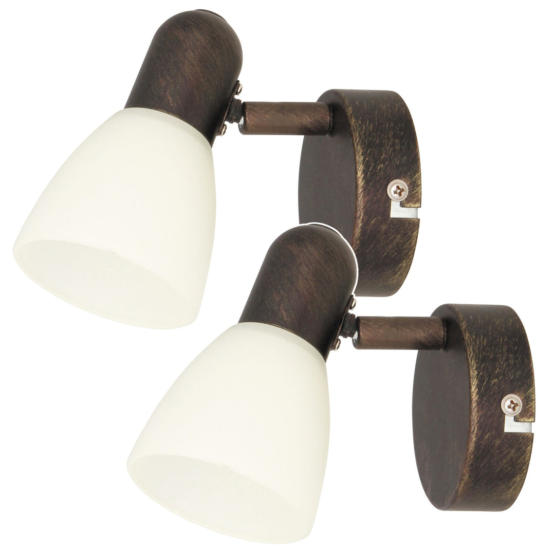 Soma spot-lampa E14, max 40 W, antikbrun 6591, 2 stycken