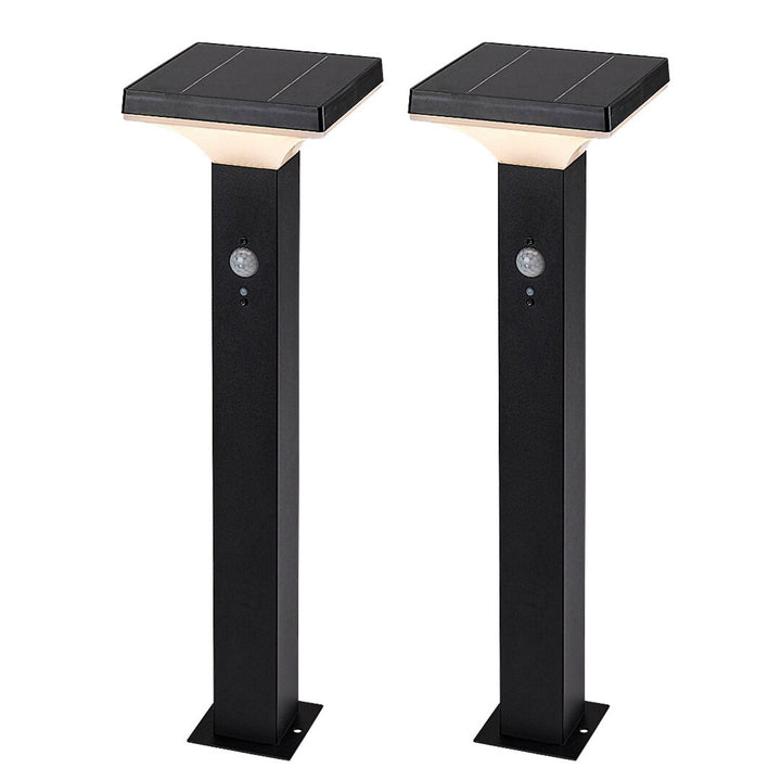Rabalux-lampa, utomhus, solcellsdriven, golvlampa, LED 4 W, IP44, svart, Geleen, 2 stycken