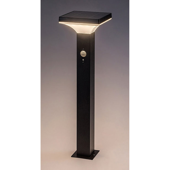 Rabalux-lampa, utomhus, solcellsdriven, golvlampa, LED 4 W, IP44, svart, Geleen, 4 stycken