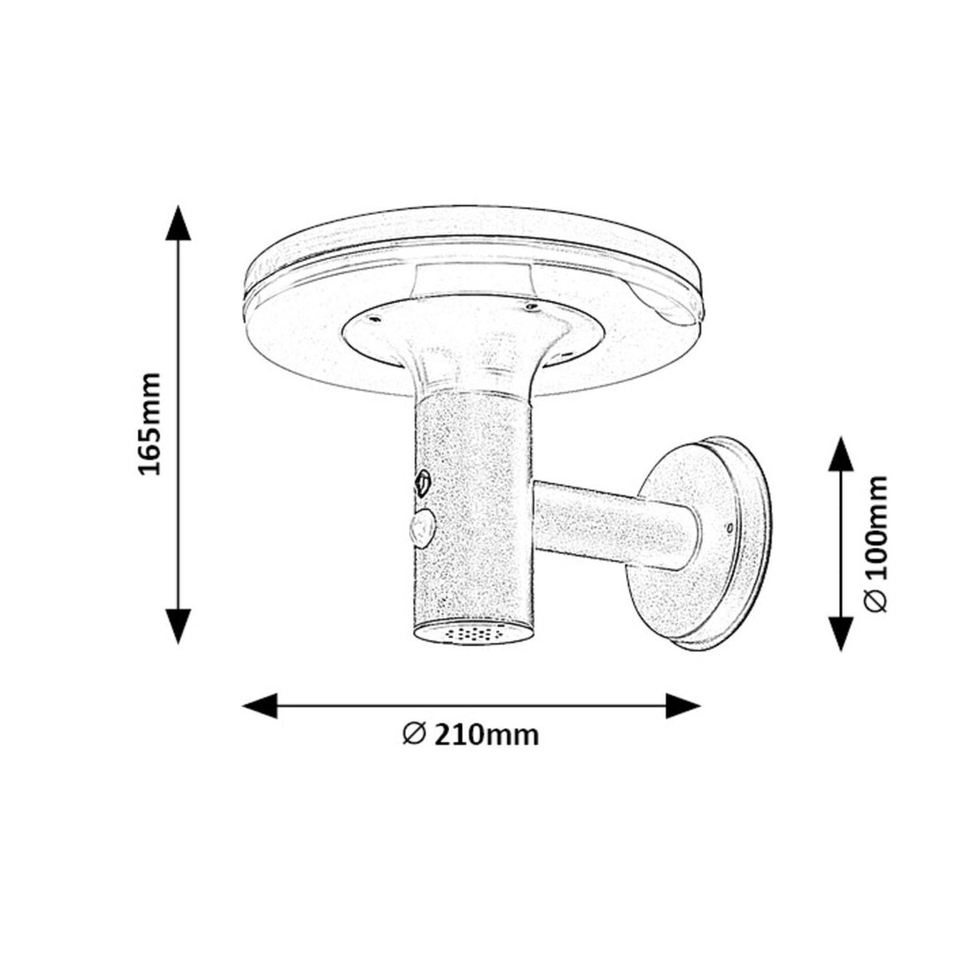 Rabalux-lampa, väggmonterad, utomhus, IP44, 10 W, Alaska, 2 st