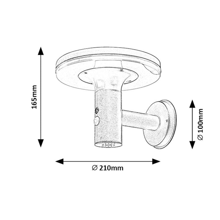 Rabalux-lampa, väggmonterad, utomhus, IP44, 10 W, Alaska, 2 st