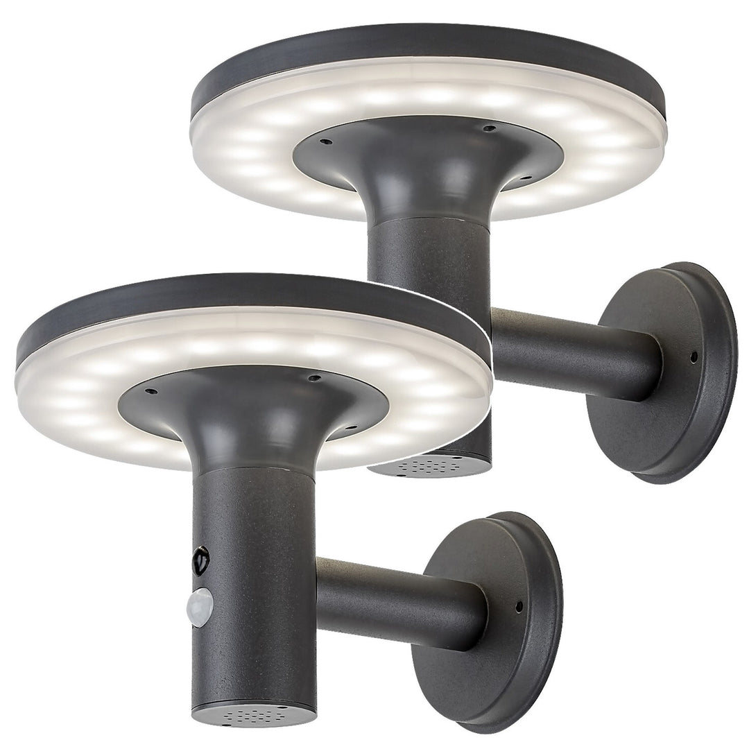 Rabalux-lampa, väggmonterad, utomhus, IP44, 10 W, Alaska, 2 st