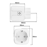 GreenBlue fjärrstyrt WiFi-uttag, Android/iOS/Alexa/Google Home, timer, effektmätare, max 16 A/3840 W, GB735 W, 3 stycken