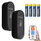 GreenBlue extern WiFi-sensor för temperatur och luftfuktighet, Android/iOS, 3,0 V DC, LR03x2, IP65, GB741, 2 st + 4 st AAA-alkaliska batterier Varta Industrial 4003