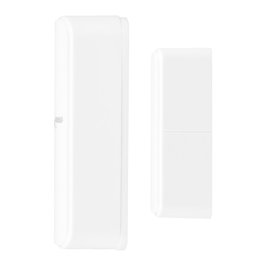 Trådlös kontaktor/öppningssensor med WiFi från GreenBlue, Android/iOS, för dörrar/fönster, 3,0 V DC, LR03x2, GB479 W + 2 st R-03 LR03 AAA-alkaliska batterier från Varta Industrial 4003