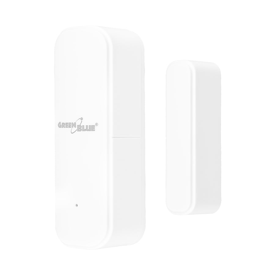 Trådlös kontaktor/öppningssensor med WiFi från GreenBlue, Android/iOS, för dörrar/fönster, 3,0 V DC, LR03x2, GB479 W + 2 st R-03 LR03 AAA-alkaliska batterier från Varta Industrial 4003