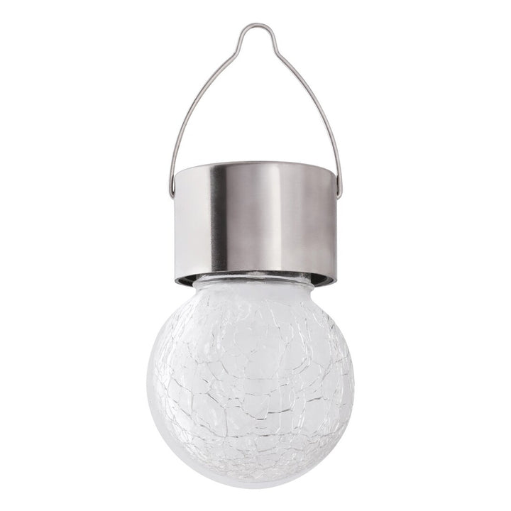 Rabalux Yola solcellslampa, 1 lm, IP44, färg: satinkrom, LED 0,06 W, 7850